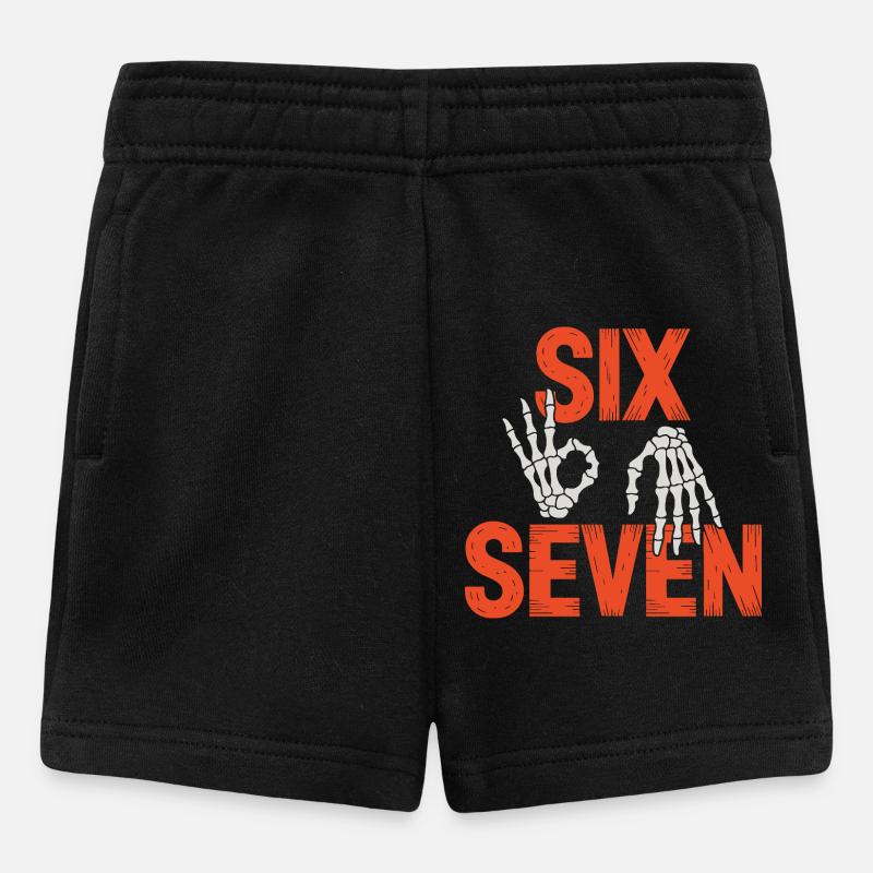 Six Sept Mains Squelettes - Short Bébé - noir