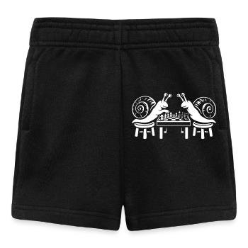 Schneckenschachduell - Baby Shorts - Schwarz - Vorne