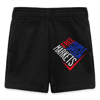 Marché de la liberté d’expression Peuple Libertarian Freedom Logo - Short Bébé - noir - Devant