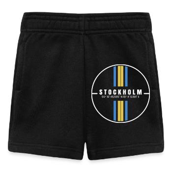 Coordonnées de Stockholm - Short Bébé - noir - Devant