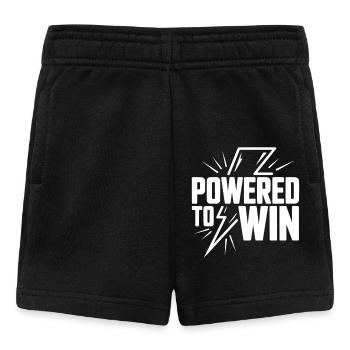 Powered to Win - Baby Shorts - Schwarz - Vorne