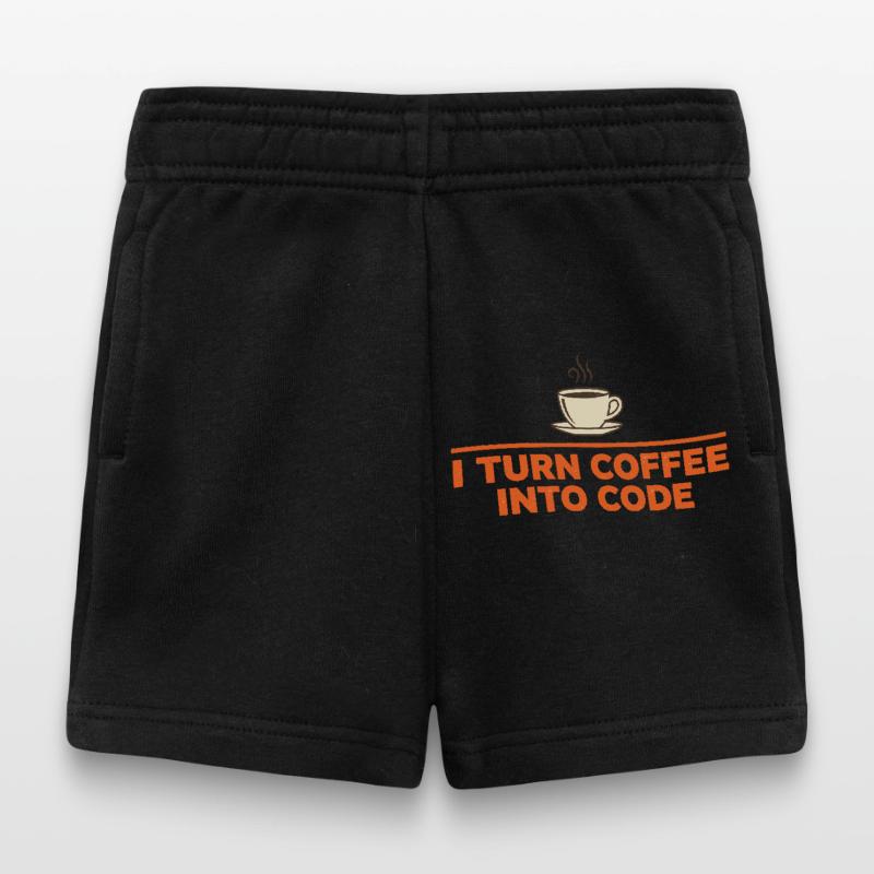 I Turn Coffee Into Code – Programmierer Retro Baby Shorts