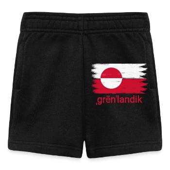 Drapeau de Grønlandik - Short Bébé - noir - Devant