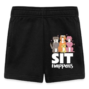 Hundebande Sit Happens - Baby Shorts - Schwarz - Vorne