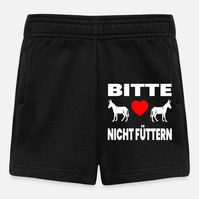 âne - Short Bébé - noir