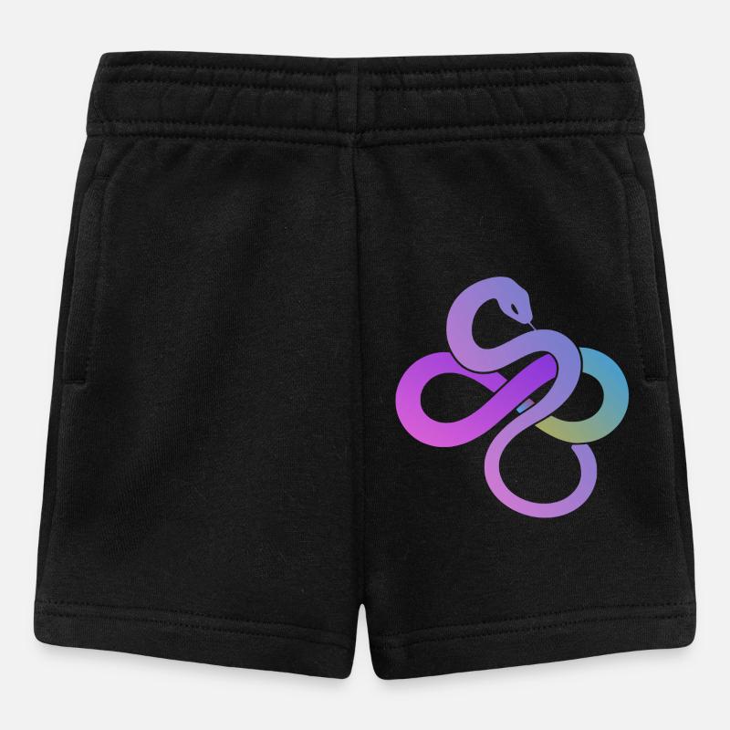 Colorful Infinity Loop - Baby Shorts - black