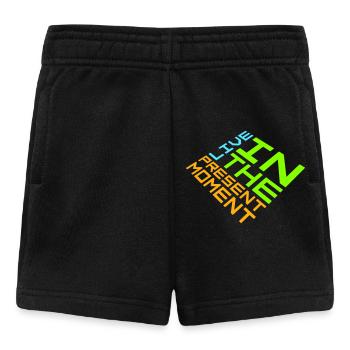 Vivre dans l’instant Pleine conscience de la présence - Short Bébé - noir - Devant