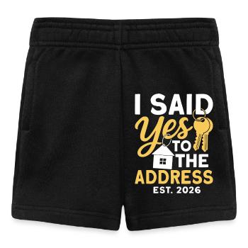 I Said Yes To The Address Est 2026 - Baby Shorts - Schwarz - Vorne