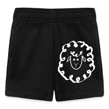 Schaf weiß - Baby Shorts - Schwarz - Vorne