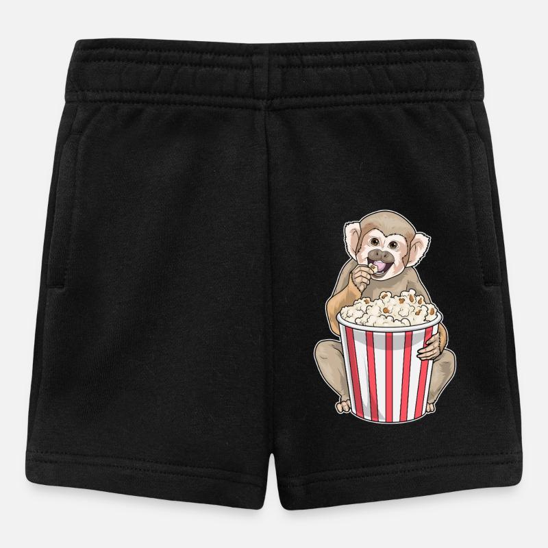 Popcorn Singe - Short Bébé - noir