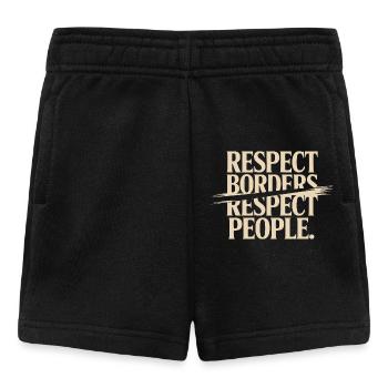 Respecter les frontières Respecter les gens Groenland Proteste - Short Bébé - noir - Devant