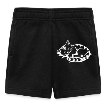 Sleeping Cat White - Baby Shorts - black - Front