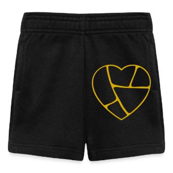 Kintsugi-Herz (hohl) - Baby Shorts - Schwarz - Vorne