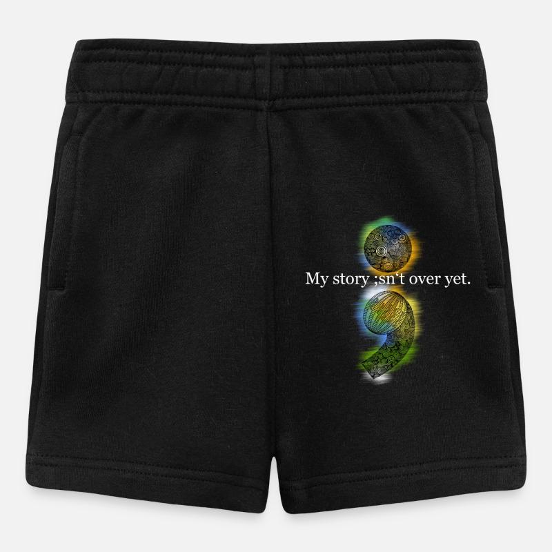 Zentangle-Semikolon - Baby Shorts - Schwarz