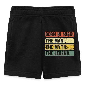 Né en 1986 : La légende du mythe de l’homme - Short Bébé - noir - Devant