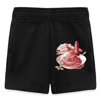 Roman pasta meets landmarks - Baby Shorts - black - Front