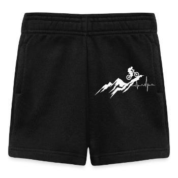 Battement de cœur en descente en VTT - Short Bébé - noir - Devant