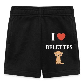 J’adore Belette - Short Bébé - noir - Devant