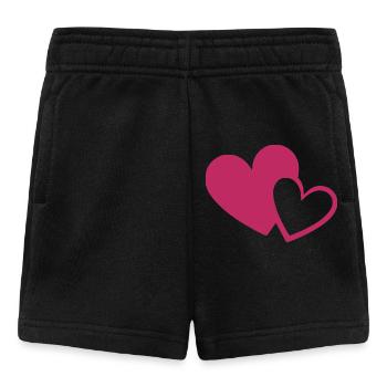 pink heart, pink gift, mother's day - Baby Shorts - black - Front