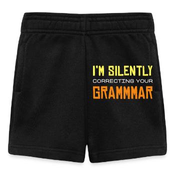 I’m Silently Correcting Your Grammmmar - Baby Shorts - Schwarz - Vorne