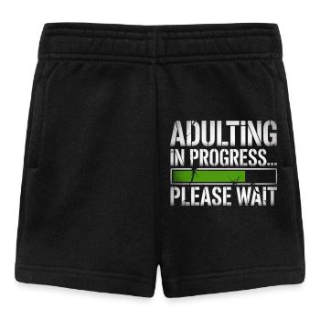 Growing Up Mode On Adult Birthday - Baby Shorts - black - Front