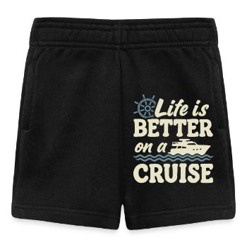 Cruise Ship Summer Vacation Trip - Baby Shorts - black - Front