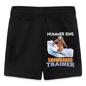 Snowboarder NUMMER EINS SNOWBOARD TRAINER Lustig - Baby Shorts - Schwarz - Vorne