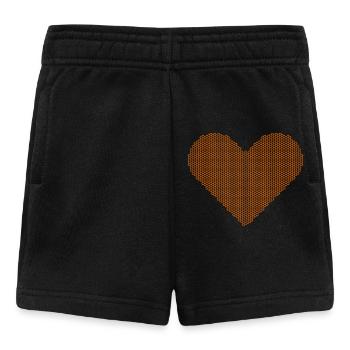 Pointillist Heart Mosaic - Baby Shorts - black - Front