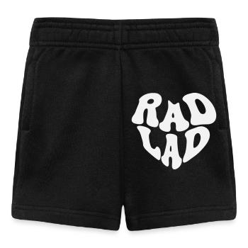 Rad Lad - Vintage Heart (Custom Color) - Baby Shorts - black - Front
