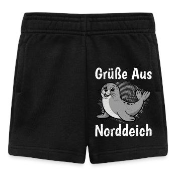 North Sea Holiday GREETINGS FROM NORDDEICH Funny - Baby Shorts - black - Front