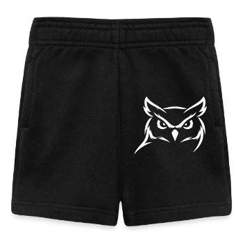 Eulen Kop - Minimalistisches Natur Design - Baby Shorts - Schwarz - Vorne