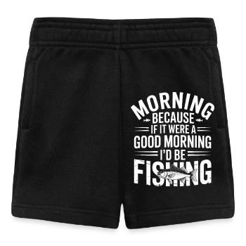 Pêche matinale : si c’était le matin - Short Bébé - noir - Devant