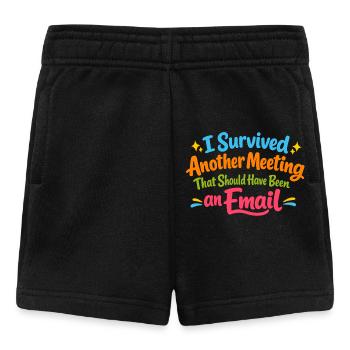 Witziges Bürohumor Meeting E-Mail Design - Baby Shorts - Schwarz - Vorne