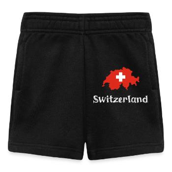 Switzlerland (White Text) - Baby Shorts - black - Front