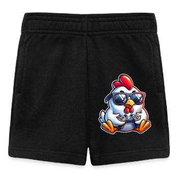 Gamer Chicken with Controller - Baby Shorts - black - Front