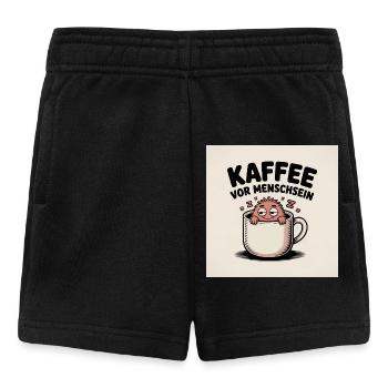 Dessin animé Coffee Before Being Human - Short Bébé - noir - Devant