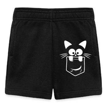 Le Chat de Poche Blanc - Short Bébé - noir - Devant