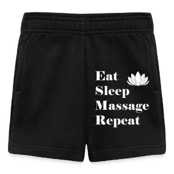 Mange, Sommeil, massage, répétez. - Short Bébé - noir - Devant