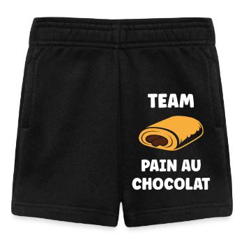 pain au chocolat - Short Bébé - noir - Devant