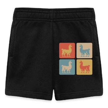 Lama Pop Art Retro - Baby Shorts - Schwarz - Vorne