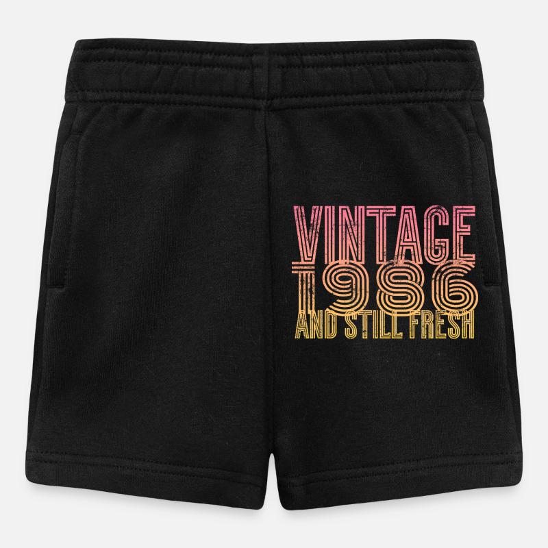 1986 Année de naissance - Short Bébé - noir