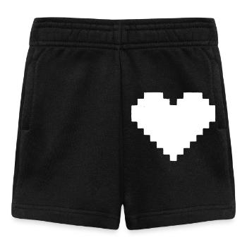 Pixel Herz 8-Bit Leben - Baby Shorts - Schwarz - Vorne