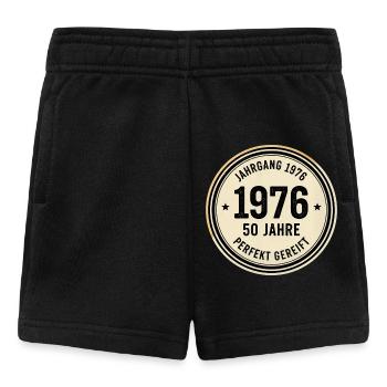 Vintage 1976 – 50 Years Perfectly Matured Retro - Baby Shorts - black - Front
