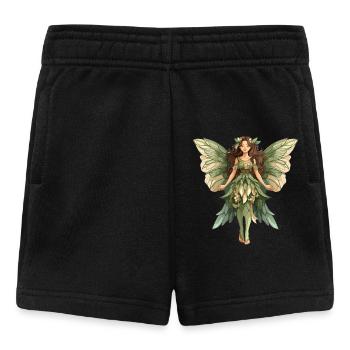 Forest fairy in leaf dress - Baby Shorts - black - Front