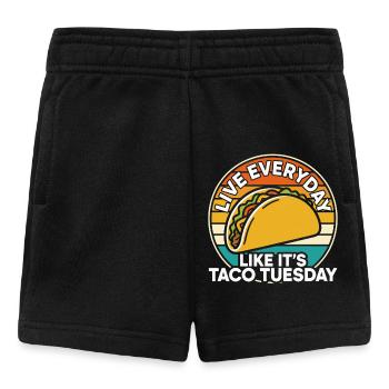 Live Every Day Like It’s Taco Tuesday Mexican Food - Baby Shorts - black - Front