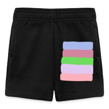 Pastel Stripe Stack - Baby Shorts - black - Front