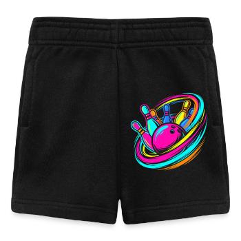 Bowling Ball and Pins Strike - Baby Shorts - black - Front
