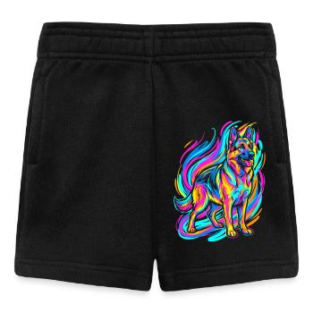 Bunter Schäferhund - Baby Shorts - Schwarz - Vorne