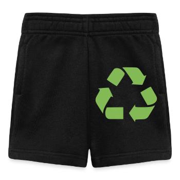Icône de flèches de recyclage - Short Bébé - noir - Devant