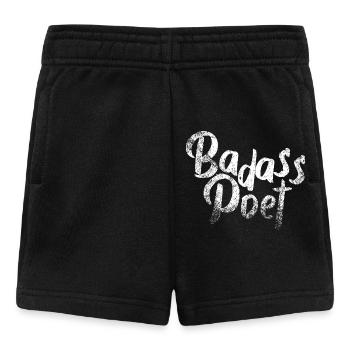 Badass Poet: Fette Pinseltypografie - Baby Shorts - Schwarz - Vorne